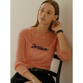 See-through better embroidered knit_Pink