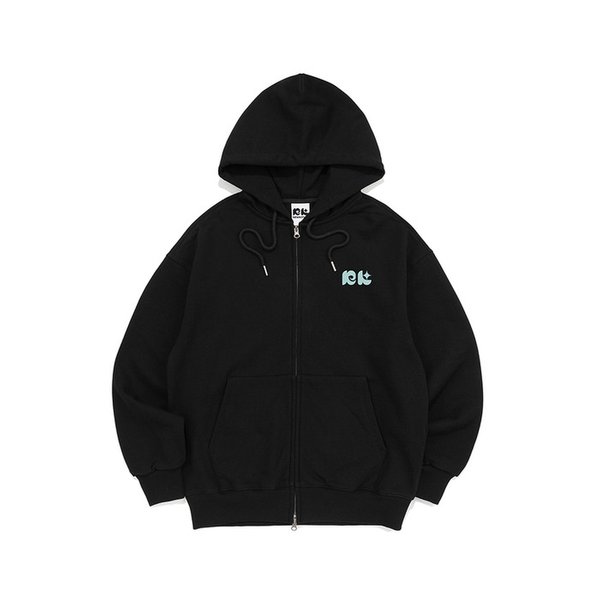 NK LOGO HOOD ZIP-UP (BLACK)