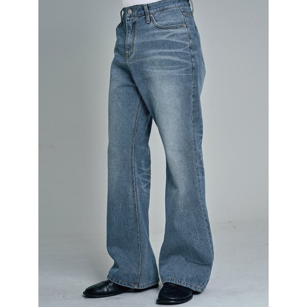 Semi Flare Denim Pants_Light Indigo