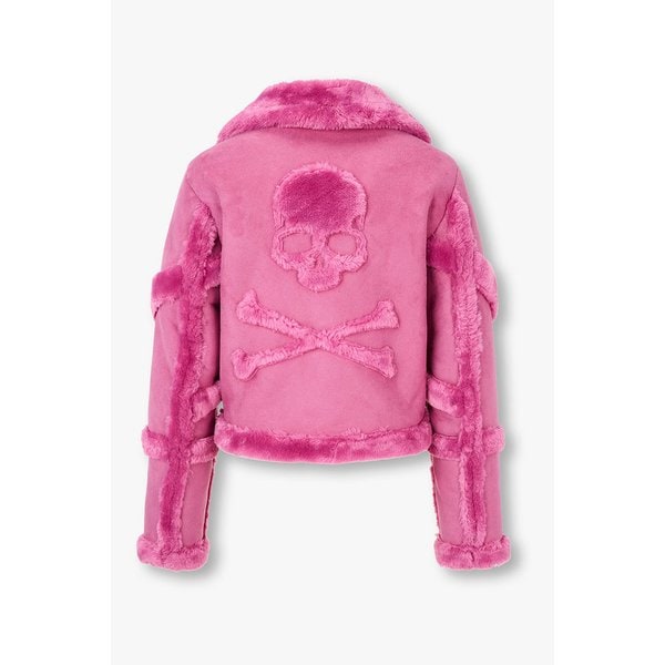 백 스컬 앤 본 페이크 시어링 자켓 8623303606000