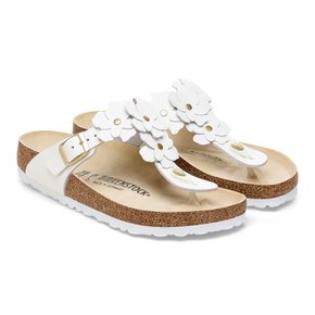 [Birkenstock Gizeh Flower] 버켄스탁 지제 플라워 꽃무늬 여성용 쪼리 샌들 슬리퍼 화이트