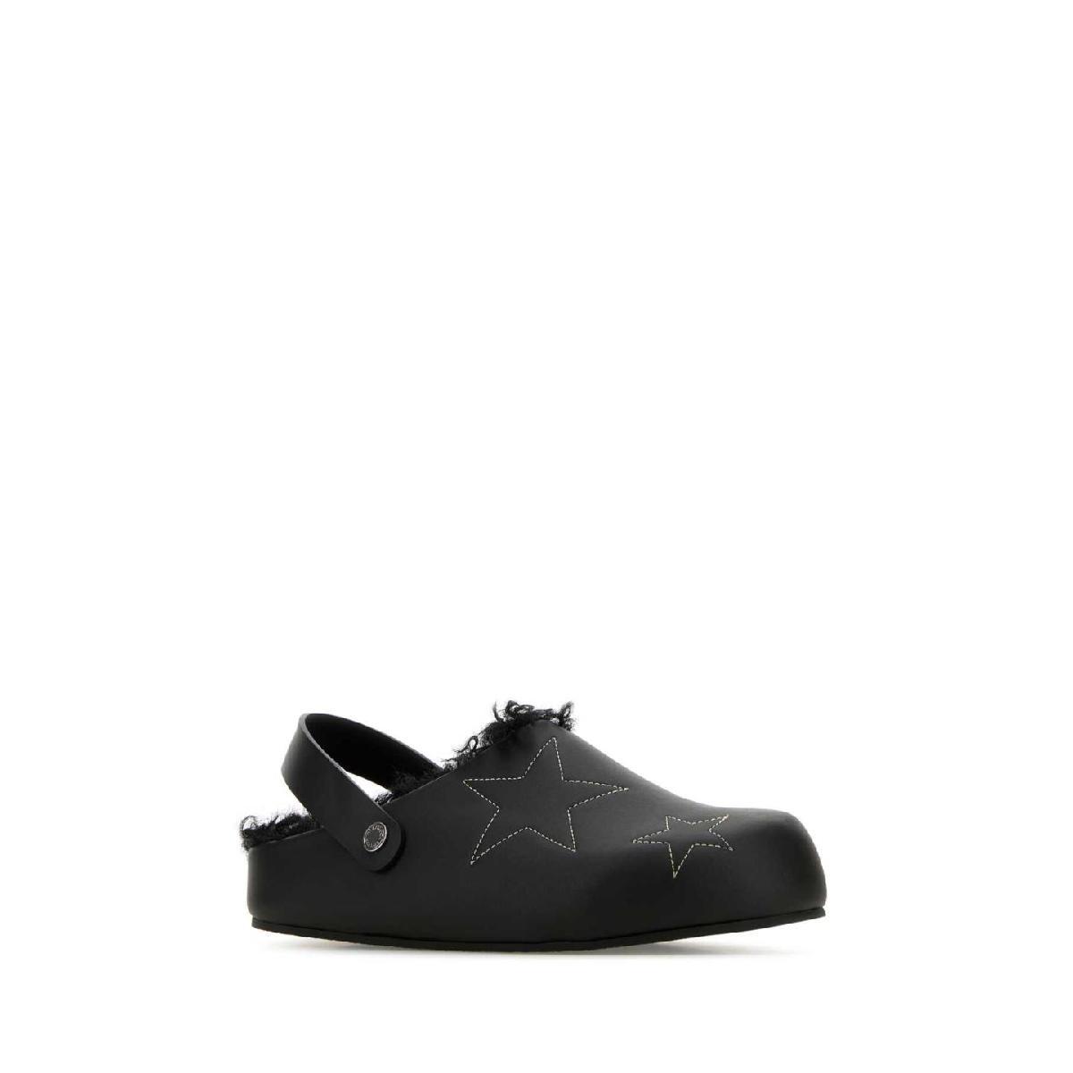 サンダル・ミュール Stella McCartney SLIPPER (810443AP00P0 1000) STELLA MCCARTNEY Black alter mat Elyse slippers 810443AP00P0