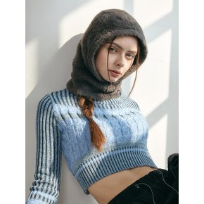 플러피 플리스 바라클라바_차콜블랙