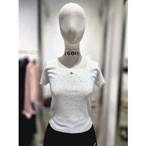 [여주점] 핫픽스 부착 스퀘어넥 니트 ES2JK504