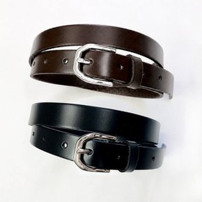 플럼도트 25mm 이탈리아 통가죽 라운드 클래식 벨트 HN11