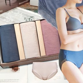 3매 세트 부드러운 레이스 누디 맥시 팬티 / 여성 데일리 여자 요일 속옷 586 온러브 빠른 발송