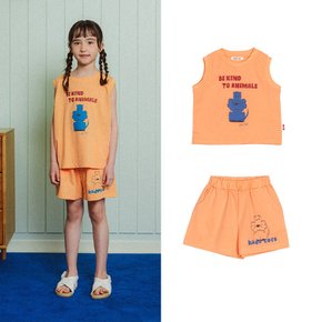 [케이드코코] 슈나우저 슬리브리스 티셔츠 + 슈나우저 숏츠 (오렌지 SET)