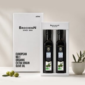 브로슈낭 유기농 프리미엄 엑스트라버진 올리브오일 250ml x 2병 (선물세트포장)