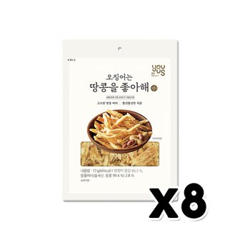  유어스 오징어는 땅콩을좋아해 소 술안주간식 17g x 8개