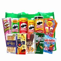 프링글스 과자세트 스낵 캔디 농심가 감자칩 프링글스/투명백 롤리폴리 통크 포키 빼빼로 맨토스 피즈