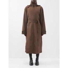 후드 나일론 캔버스 트렌치 코트 22FW Brown 1493081