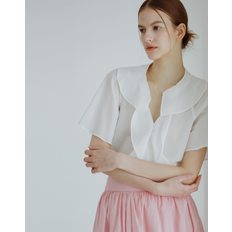 셔링 블라우스 화이트 SHIRRING BLOUSE WHITE