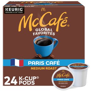 McCafe  Paris  카페  1인용  커피  큐리그  K컵  포드  미디엄  로스트  커피  24개