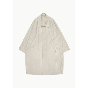 샵아모멘토 씨올 25SS Balmacaan Coat, Mix Stripe
