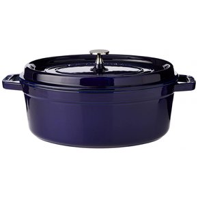 staub 29cm] La Cocotte Oval 40510-288 스토우브 [피코 코콧 타원형 그랑블루 큰 양손 주물