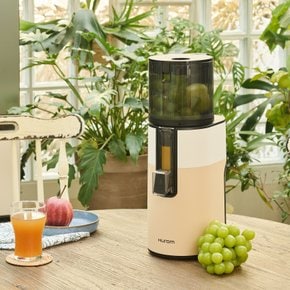 [본사직영] H400 X 투톤 (웜화이트+샌드베이지) 일체형 착즙기 슬로우쥬서 저속착즙 간편필터타입 녹즙기