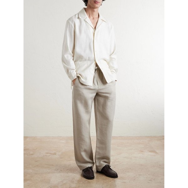 새먼 아멜 스트레이트 린넨 팬츠 46376663163063895