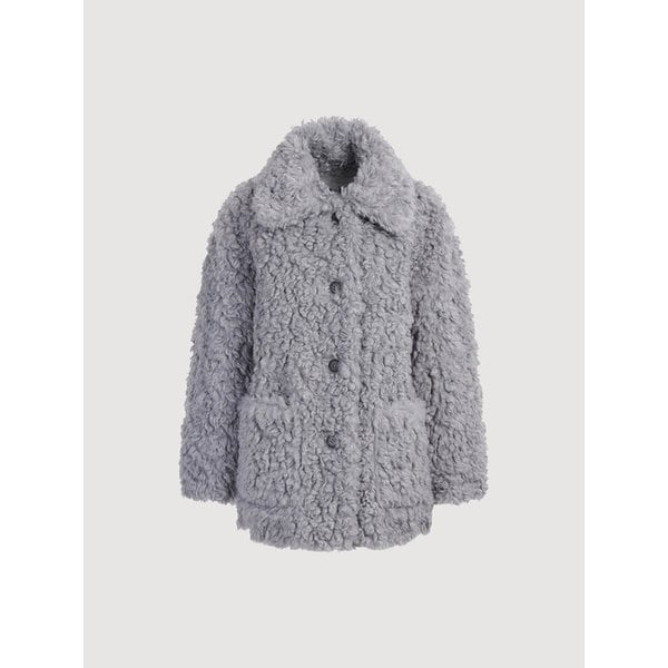 Fake Wool Collar Fur Jumper (light grey) LFOAW25400GYL