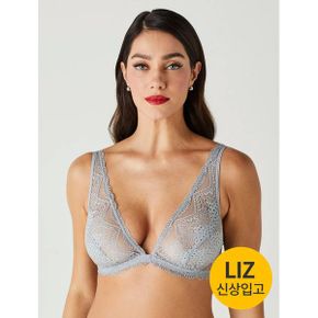 러블리 51551 블루그레이 레이스 와이어 트라이앵글 홑겹 브라+니플패드_P389024681