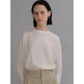 Tencel round-neck blouse_ivory