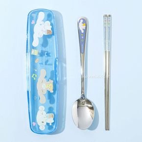 시나모롤 올인원 올스텐 수저클리어케이스세트 식기 이유식기 아동식기 유아식기 수저케이스 멀티케이스