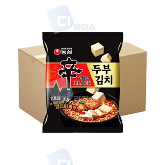  농심 신라면블랙 두부김치 40봉 김치찌개맛 봉지라면 국물라면