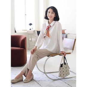 T57496 앞단추카라 뒷플레어 블라우스 50대 엄마옷_P418568931