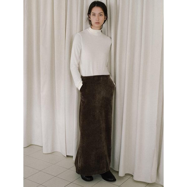 Velour skirt (brown)