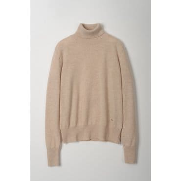 테라누고 cashmere 100%  classic high-neck knit top - Oat