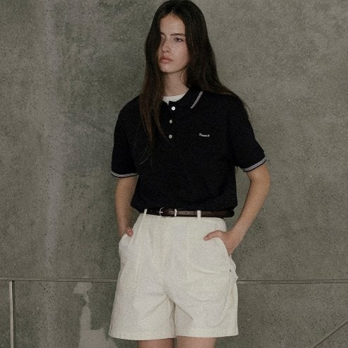 노운베러 Line point logo pk half T-shirt_[2color]
