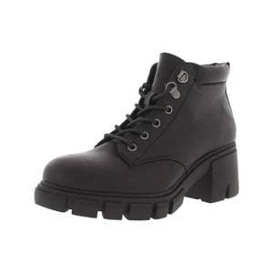 이스퀘어 3958714 Dirty Laundry Womens Faux Leather Lug Sole Combat  Lace-up Boots