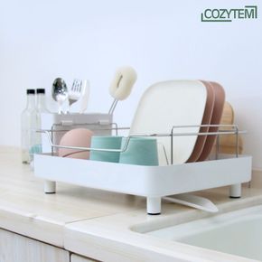 딕시 자동 물빠짐 식기건조대 1단 그릇 설거지 건조대