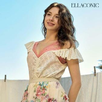 ELLACONIC 엘라코닉 플라워가든 라이크라 브라렛 팬티 1세트