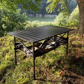 접이식 캠핑 테이블 2단 높이조절 롤 알루미늄 경량 휴대용 야외 사각 그물망 ACT-001 대형