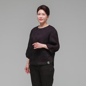 더하랑 솔길드리 여름 인견 블라우스 보라