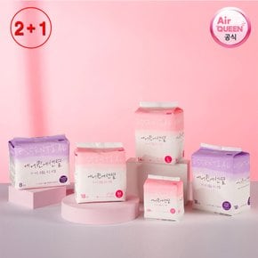 [에어퀸 공식] 2+1 에센셜 순면감촉 생리대 오버나이트 30P(20P+10P)