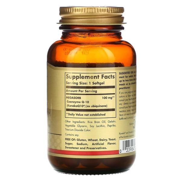 미국직구 Solgar 솔가 메가소브 코큐텐 100mg 90소프트젤