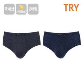 TRY 남성 삼각팬티 맥시 모달 위버브리프2매 남자속옷 (14415373)