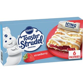 필스버리  필스버리  토스터  Strudel  딸기  토스터  페이스트리  값  사이즈  6ct.  331.7g