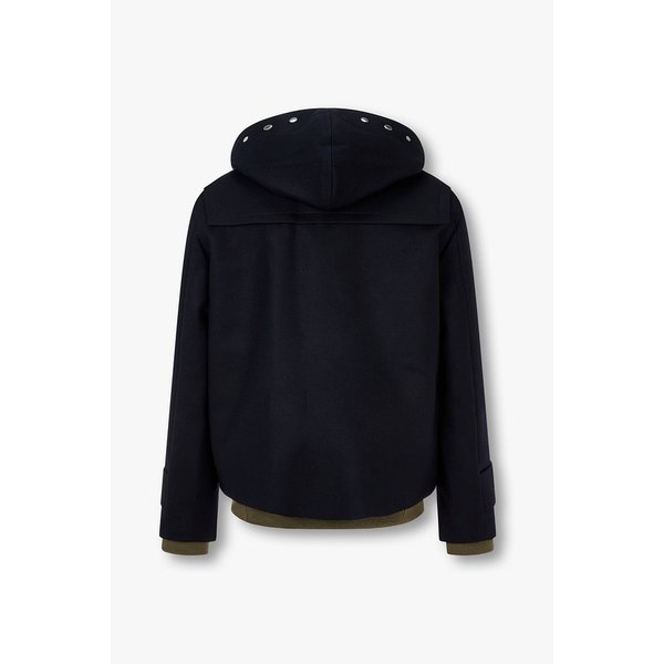 남성 토글 디테일 울 멜턴 블루종 6425301140000