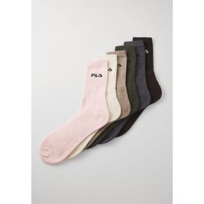 5190050 Fila TENNIS SOCKS UNI 6 PACK - Socks bole/steel/khaki/sand beige/ bubblegum/ecru