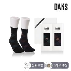 양말 신사 면스판 단목 체크 2족세트 DK24358