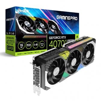 엠지솔루션 이엠텍 RTX 4070 Ti SUPER GAMINGPRO D6X 16GB