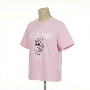 MLB 키즈 스트릿 바크&바니 썸머 아트웍 티셔츠 보스턴 레드삭스 L.PINK EVR 7ATSB4963 43PKL