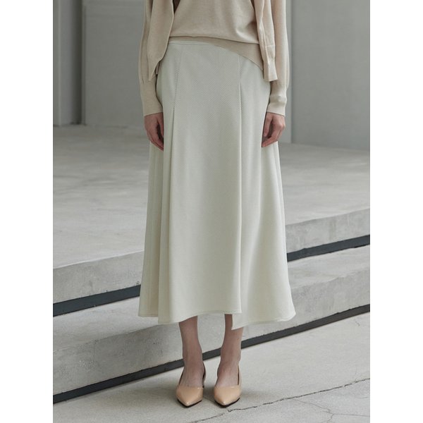 Corduroy Asymmetrical skirt_Ivory