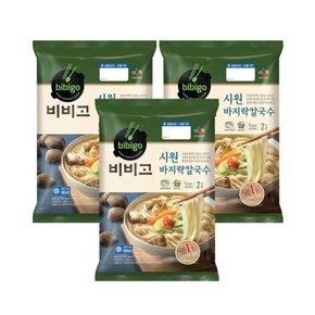 비비고 칼국수면 시원바지락칼국수 642g 3개