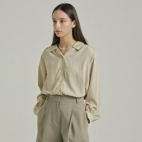 Shirring Volume Blouse_BEIGE