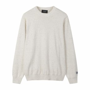 [black label] ivory nep yarn crewneck sweater_CLWAM24113IVX