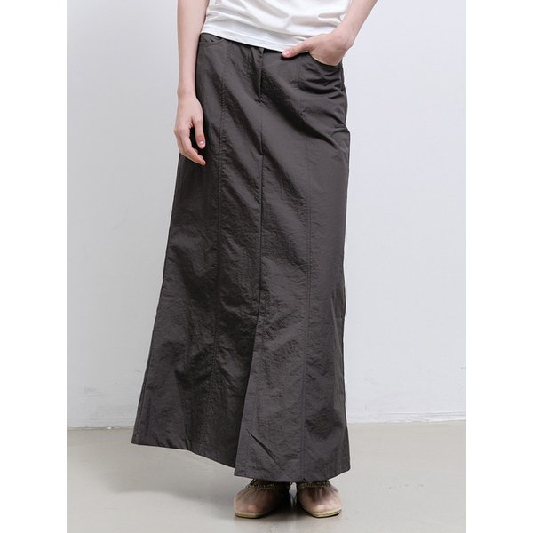 PANEL LONG SKIRT_CHARCOAL