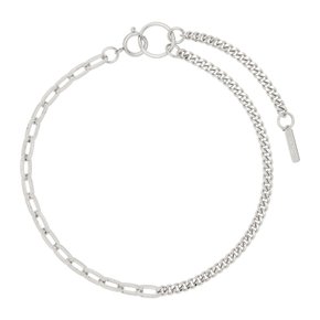 저스틴 클렌퀏 하리 커브 체인 네크리스 HARI NECKLACE PALLADIUM